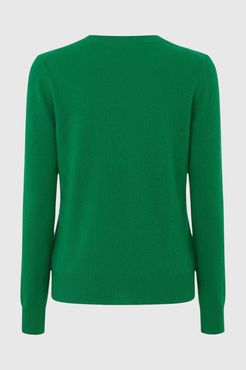 Lumina Wear Sophia green V-neck sweater with a fitted silhouette, showcasing soft knit fabric and stylish design.