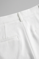Lumina Wear Sophia high-waisted pleated trousers with stretch, white elegant trousers for a stylish, comfortable look.