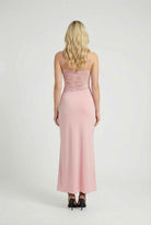 Elegant pink lace summer dress by Lumina Wear, featuring a versatile fit and casual style, perfect for warm-weather occasions.