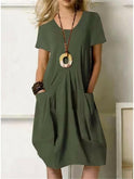 Orange Ubud casual dress by Lumina Wear displayed on a model, featuring a relaxed fit and stylish design.
