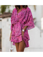 Valeria - Bohemian Floral Mini Dress - Lumina Vancouver