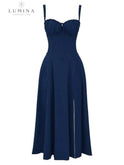 White Venura Spring Dress by Lumina Wear featuring a floral print, perfect for evening wear and wedding guest occasions.