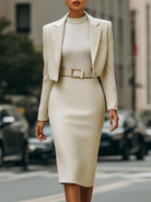 Vera | Cropped Blazer High Waist Set - Lumina - Lumina Vancouver