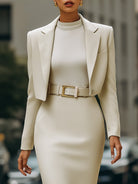 Vera | Cropped Blazer High Waist Set - Lumina - Lumina Vancouver
