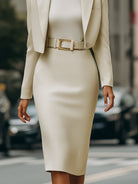 Vera | Cropped Blazer High Waist Set - Lumina - Lumina Vancouver