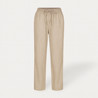 Lumina Wear Victor relaxed beige trousers with elastic waistband and circle print, casual and comfortable for everyday wear.