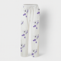 Lumina Wear Victor beige relaxed trousers with elastic waistband and circle print, casual pants for comfortable style.