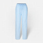 Victor Lumina beige relaxed trousers with elastic waistband, featuring a subtle circle print and comfortable fit.