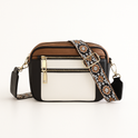 Victoria bohemian-inspired vegan leather shoulder bag by Lumina Wear, dark brown handbag with boho detailing and adjustable strap.