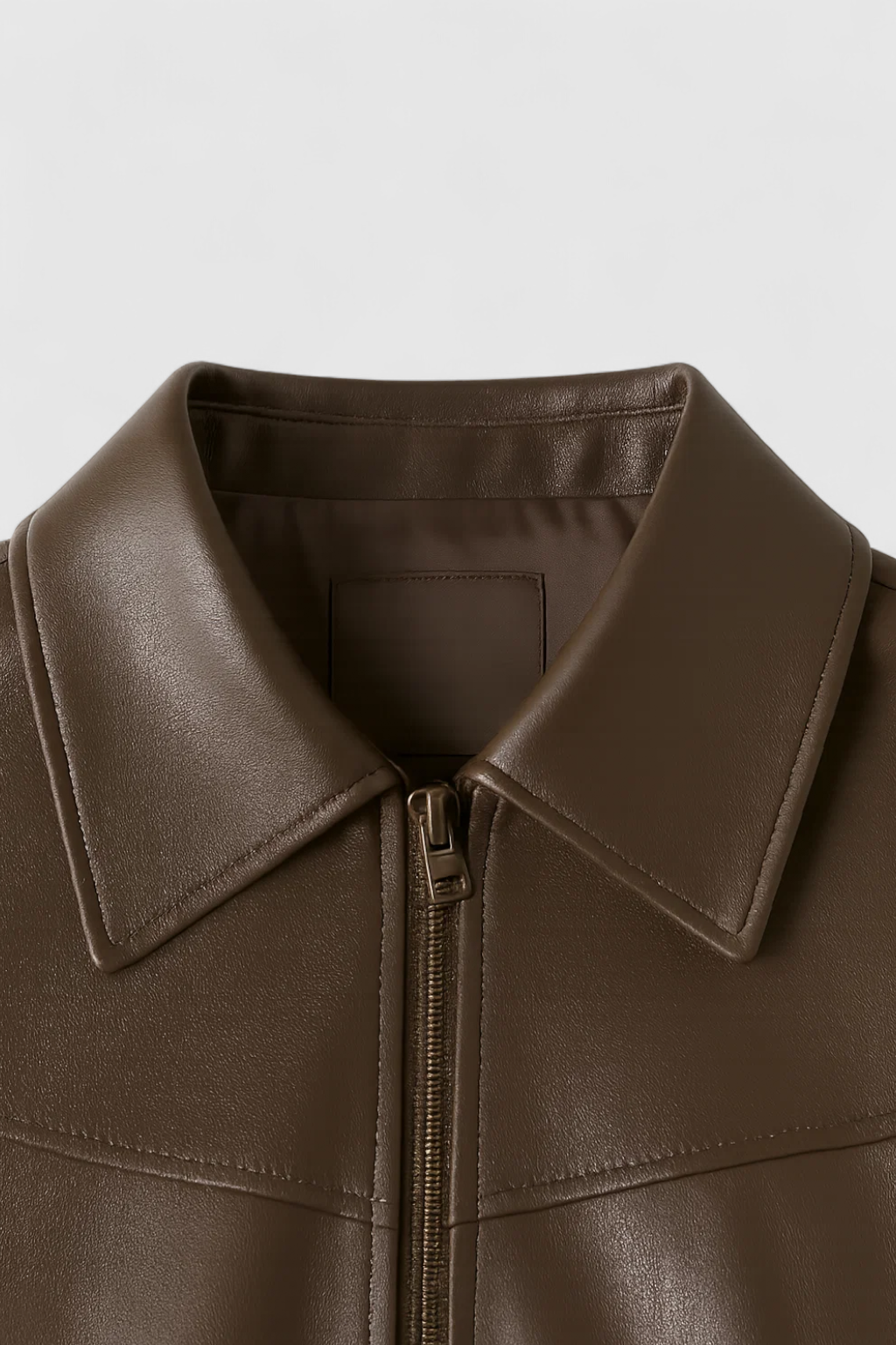 Victoria casual vintage style jacket by Lumina Wear, shown in coffee color, features classic design and timeless appeal.