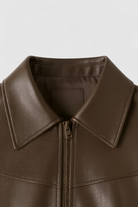 Victoria casual vintage style jacket by Lumina Wear, shown in coffee color, features classic design and timeless appeal.