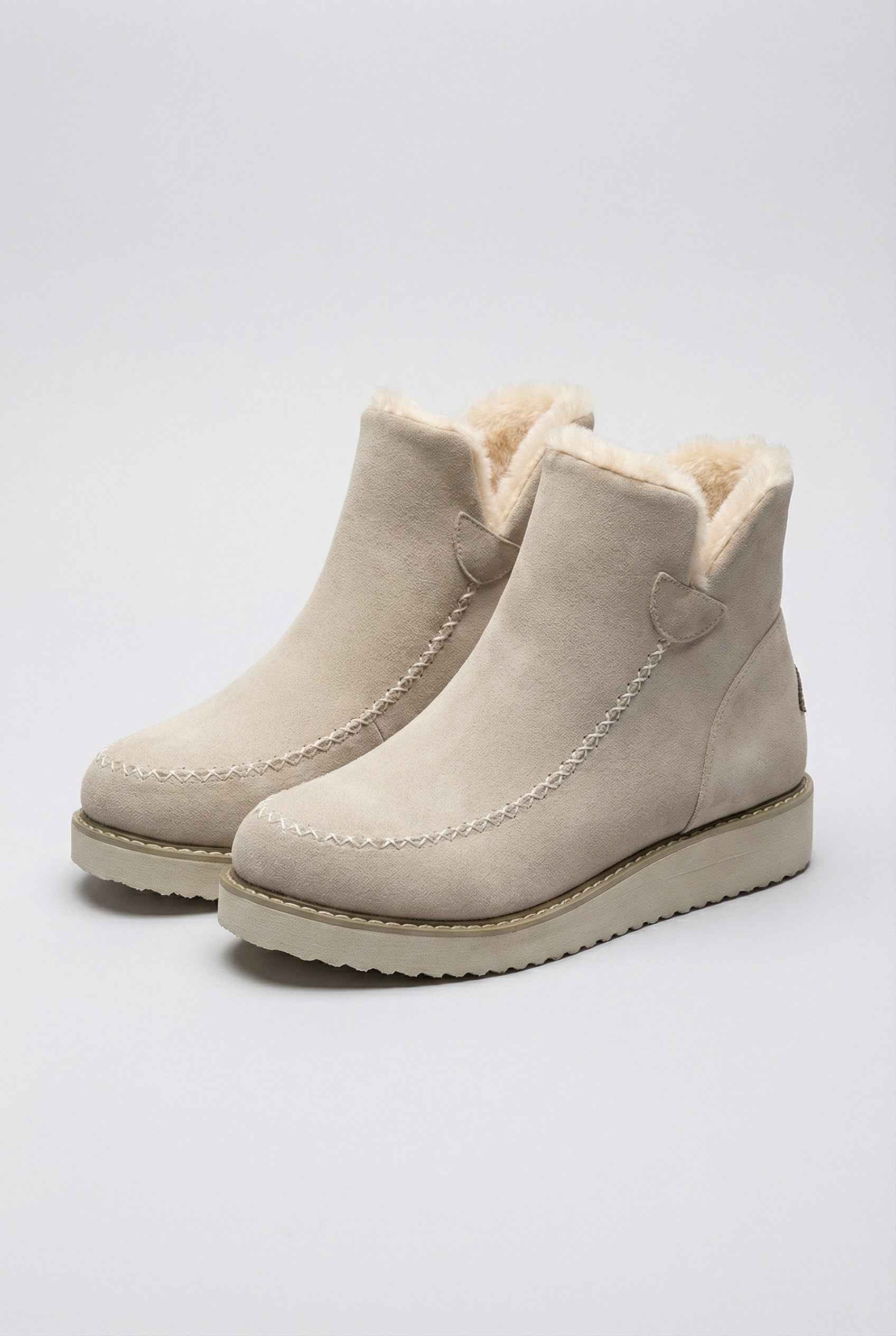 Victoria beige ankle boots by Lumina Wear featuring a chic design and durable sole, shown on a clean white background.