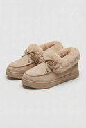 Victoria beige winter boots by Lumina Wear with sturdy soles and warm lining, designed for stylish cold-weather wear.