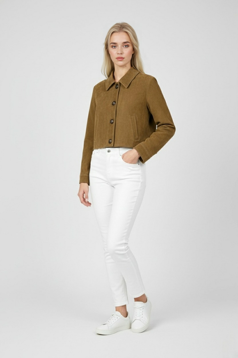 Victoria black button jacket by Lumina Wear, featuring breathable fabric and stylish design, shown in the product image.