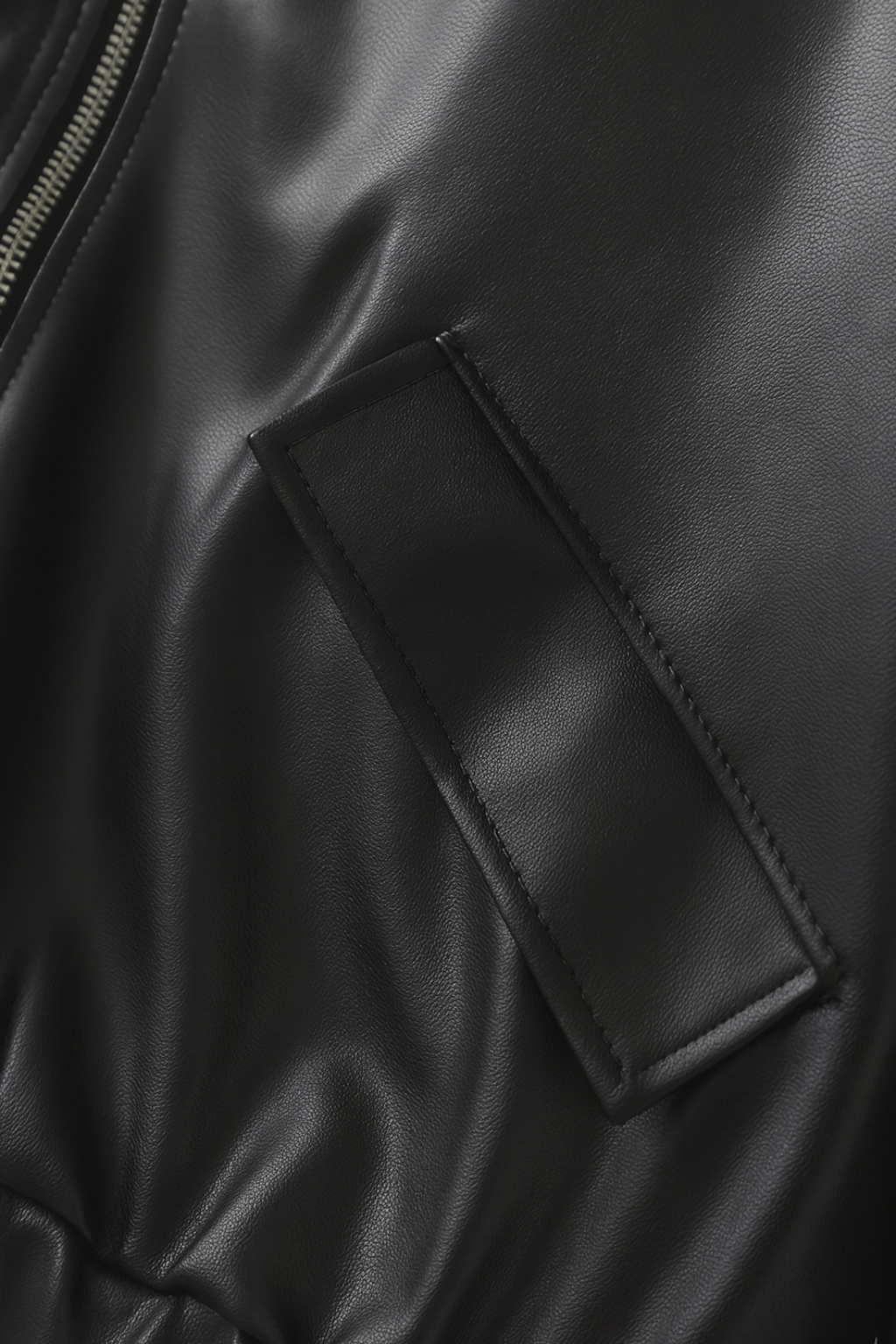 Victoria black leather jacket with retro collar by Lumina Wear, stylish and fitted, perfect for a chic, edgy look.