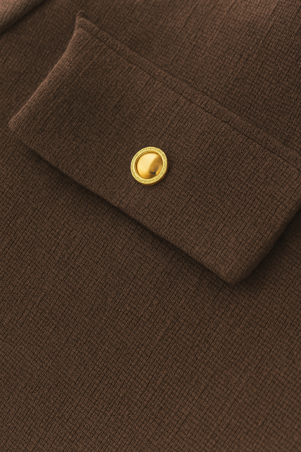 Dark brown women's short jacket by Lumina Wear, Victoria style, with a tailored fit and chic design for a stylish look.