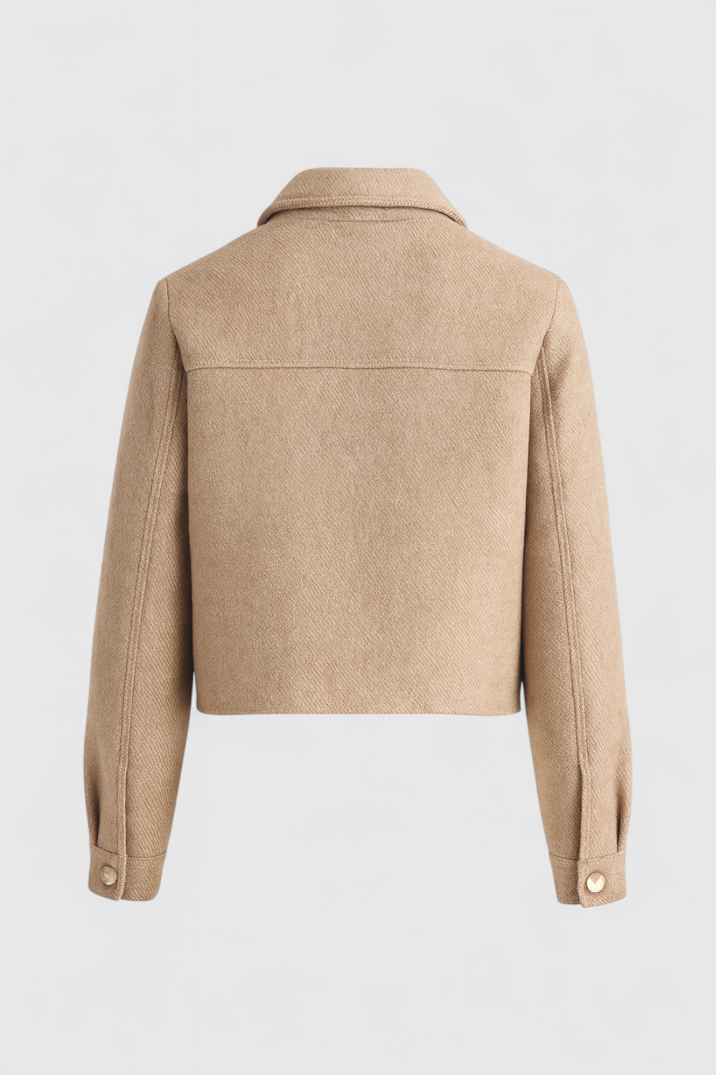 Victoria khaki women's windbreaker jacket with lapel collar by Lumina Wear, stylish and lightweight for casual wear.