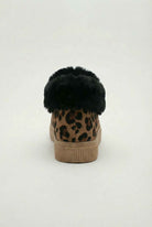 Lumina Wear Victoria leopard print ankle boots with cozy lining, stylish footwear featuring a chic leopard pattern and comfortable design.