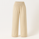 Black Victoria lightweight wide-leg trousers by Lumina Wear, designed for effortless summer style and comfort.