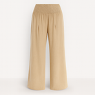 Black lightweight wide-leg trousers from Lumina Wear featuring a relaxed fit for effortless summer style.