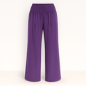 Black Victoria wide-leg trousers by Lumina Wear, lightweight and stylish for effortless summer fashion, shown on a model.