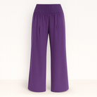 Black Victoria lightweight wide-leg trousers by Lumina Wear, styled for effortless summer fashion, shown on a model.