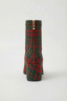 Victoria Lumina mid-calf boots in red and green with a durable sole, stylish design, and comfortable fit.
