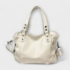 Lumina Wear Victoria chic structured hobo shoulder bag with dual straps in beige, featuring a stylish design and spacious interior.