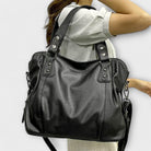 Lumina Wear Victoria beige structured hobo shoulder bag with dual straps, featuring a chic design and spacious interior.