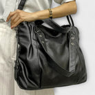Lumina Wear Victoria beige structured hobo shoulder bag with dual straps, stylish and spacious handbag for everyday use.