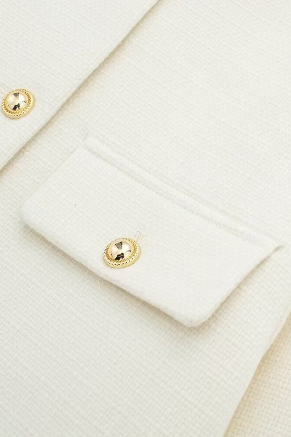 Victoria white tailored short jacket by Lumina Wear, showcasing a chic, versatile style with a structured fit.