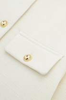 Victoria white tailored short jacket by Lumina Wear, showcasing a chic, versatile style with a structured fit.