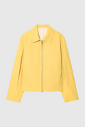 Yellow Victoria Lumina Wear casual bomber jacket with zipper, lightweight and stylish for everyday wear, in size small.