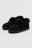Black Victoria winter boots from Lumina Wear with warm lining, featuring a cozy design and sturdy sole for cold weather comfort.