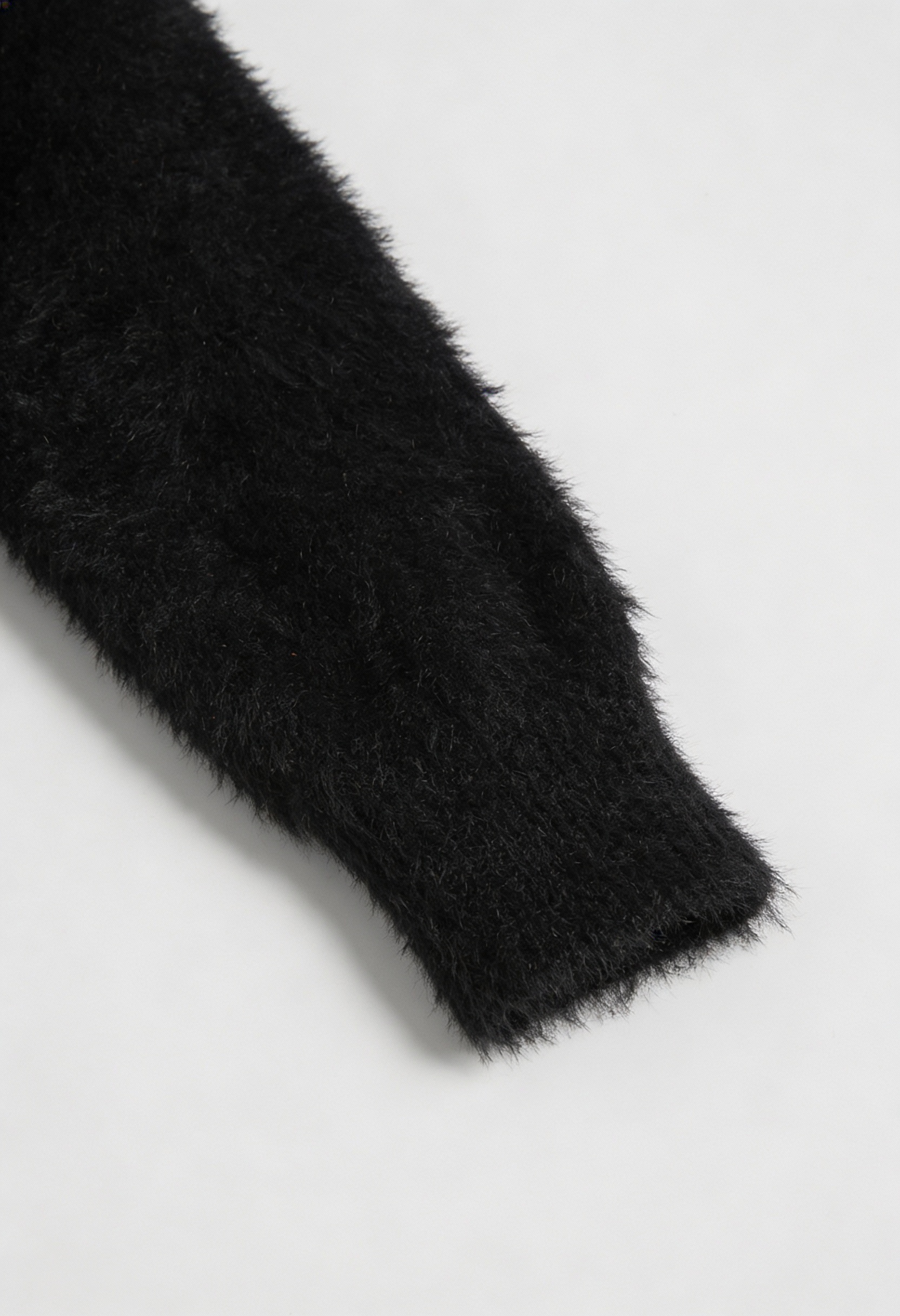 Victoria Lumina black long cardigan sweater with open front, cozy design, soft fabric, and stylish fit for casual wear.