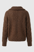 Victoria cozy long cardigan sweater with zipper closure by Lumina Wear, featuring soft knit fabric and relaxed fit.