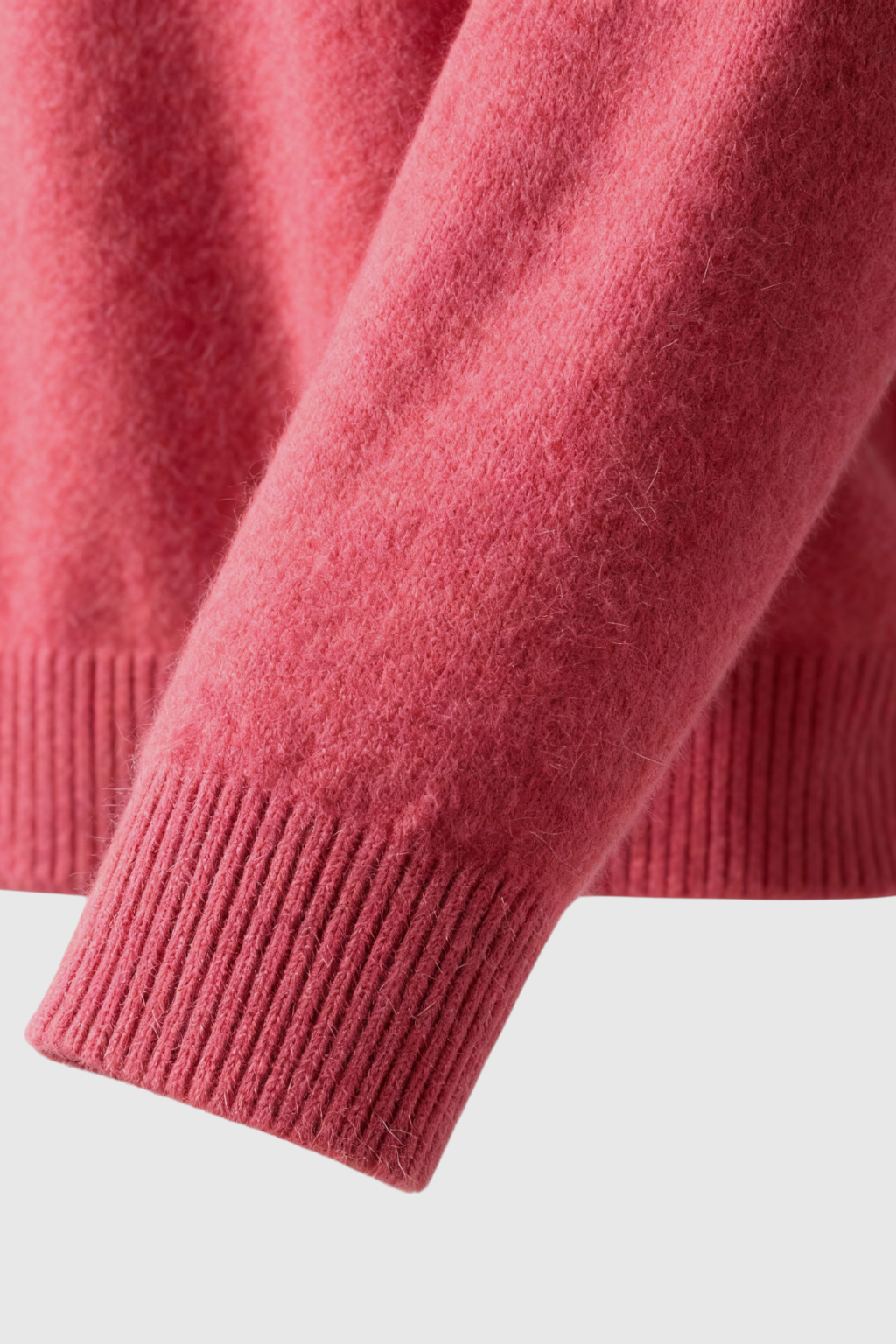 Victoria Lumina pink and red V-neck sweater with a cozy fit, featuring a flattering silhouette and soft knit fabric.