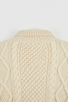 Victoria cozy white knit cardigan sweater with relaxed fit from Lumina Wear, featuring a soft, comfortable design and casual style.