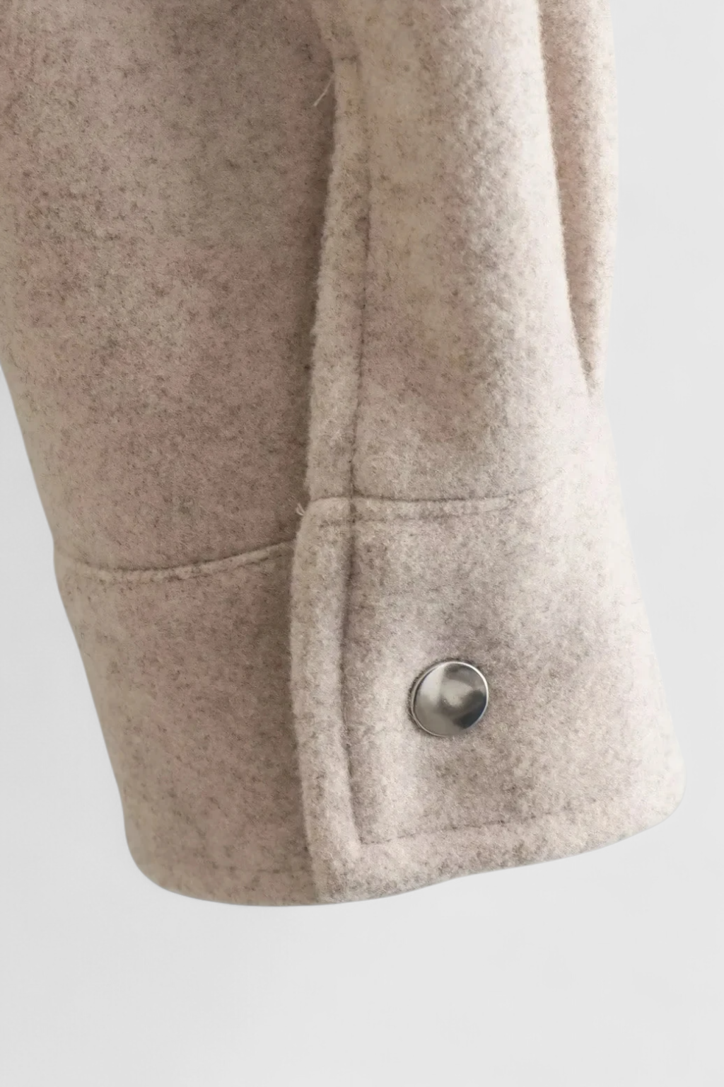 Lumina Wear Victoria elegant autumn jacket with classic button closure in apricot, featuring a stylish, tailored design.