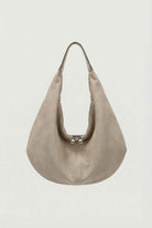 Elegant black suede Lumina Victoria hobo handbag with multiple pockets, stylish and spacious for everyday use.