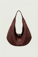 Lumina Wear Victoria black suede hobo handbag with multiple pockets, stylish and spacious for everyday use.