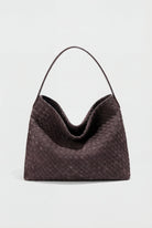 Victoria black suede tote bag by Lumina Wear, featuring a spacious design and elegant style, perfect for everyday use.