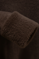 Victoria brown turtleneck sweater by Lumina Wear, slim fit design, cozy knit, stylish for casual or office wear.