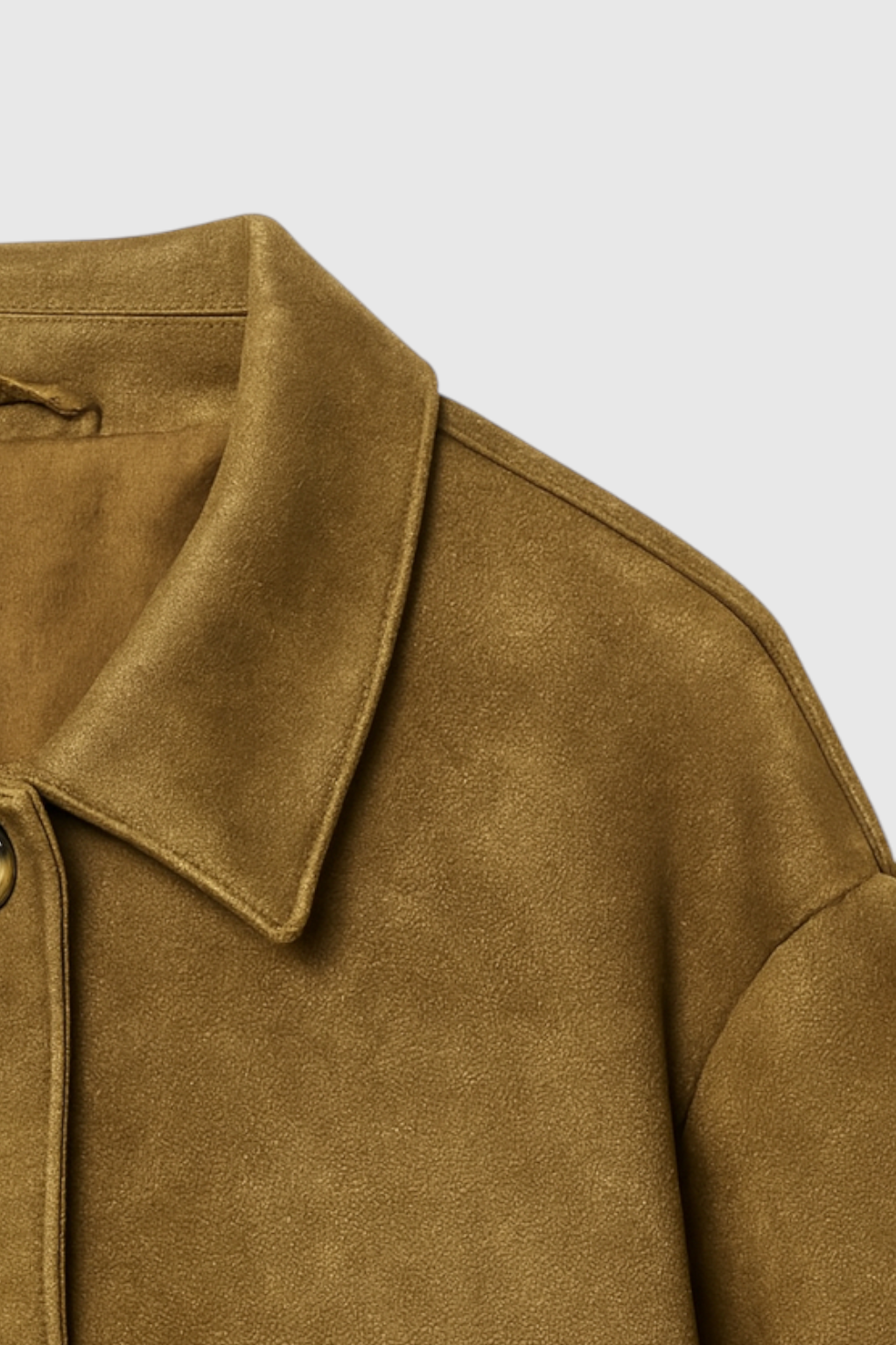 Lumina Wear Victoria women's casual jacket with elegant French collar, long sleeves, in brown, stylish and comfortable.