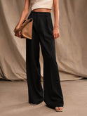 Black Victoria Lumina Wear high waist wide leg trousers, stylish and elegant pants with a relaxed fit and tailored design.