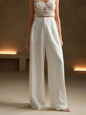 Black Victoria Lumina Wear high waist wide leg trousers with elegant fit, tailored style, and flowing wide-leg design.