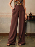 Black Victoria Lumina Wear high waist wide leg trousers, tailored pants with a sleek, elegant fit and modern design.