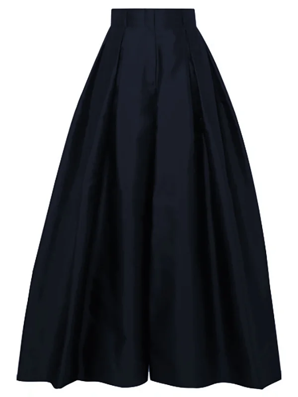 Victoria high-waisted pleated trousers by Lumina Wear in army green, showcasing tailored fit and elegant design.