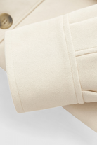 Lumina Wear Victoria khaki short jacket for women with o-neck and long sleeves, stylish and lightweight outerwear.