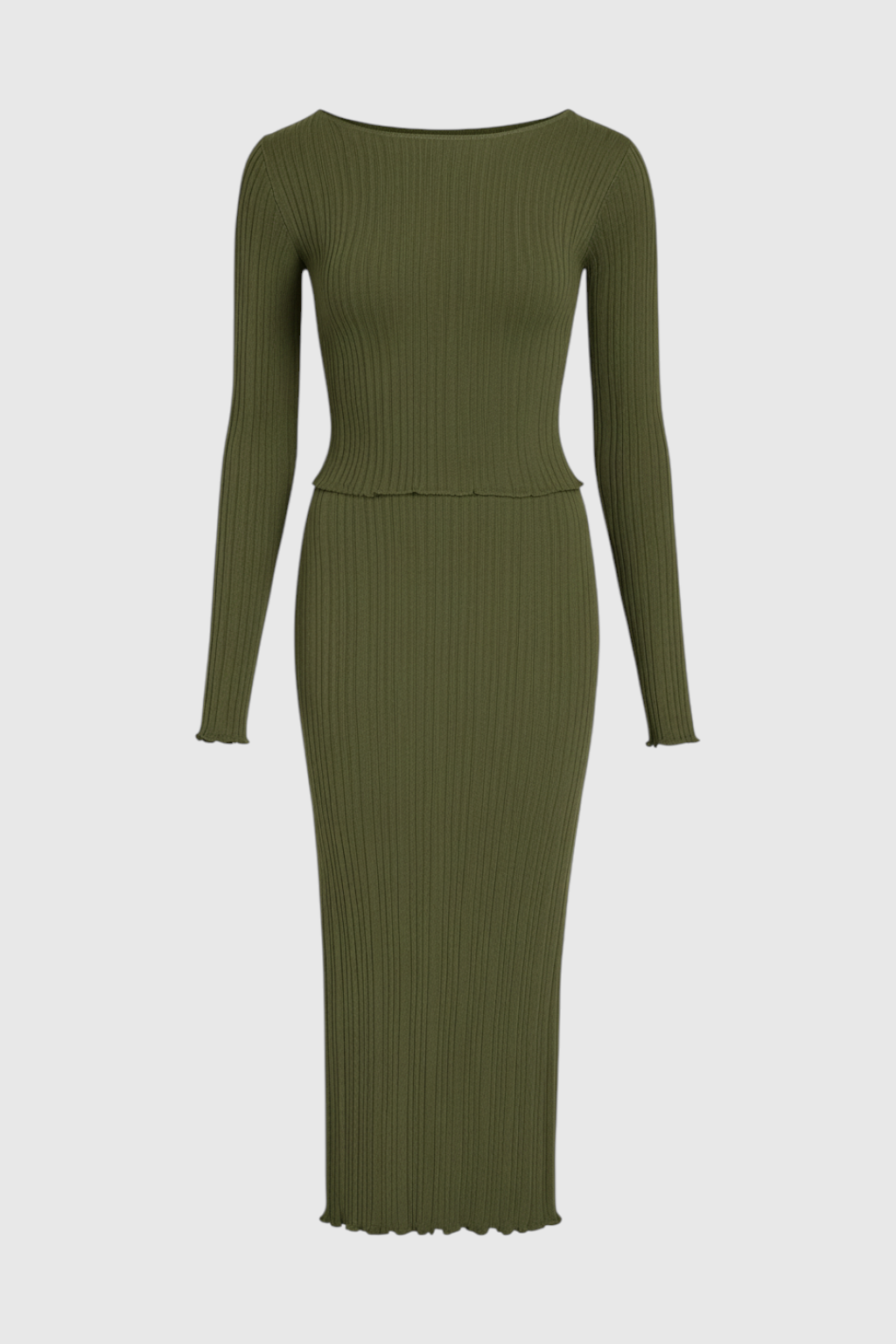 Elegant knitted maxi skirt set by Lumina Wear featuring a flattering fit, perfect for stylish women's skirts.